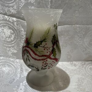 Home Essentials Hurricane Christmas  Themed Candle Holder